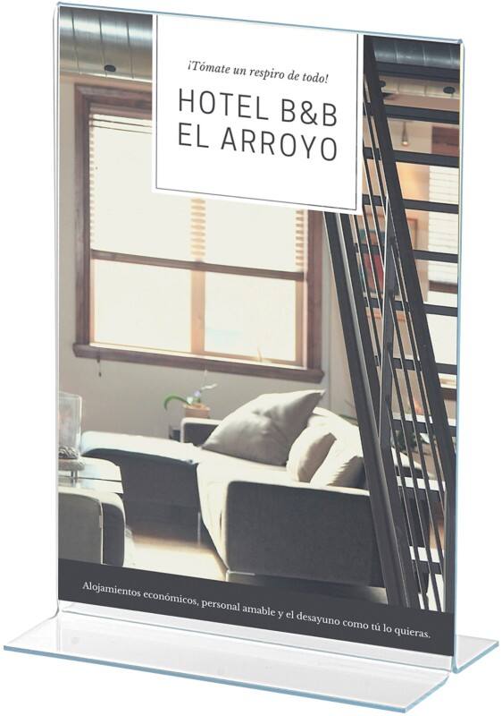 Archivo 2000 Tischaufsteller A4 T-Form 21 (B) x 8,5 (T) x 30,5 (H) cm Transparent