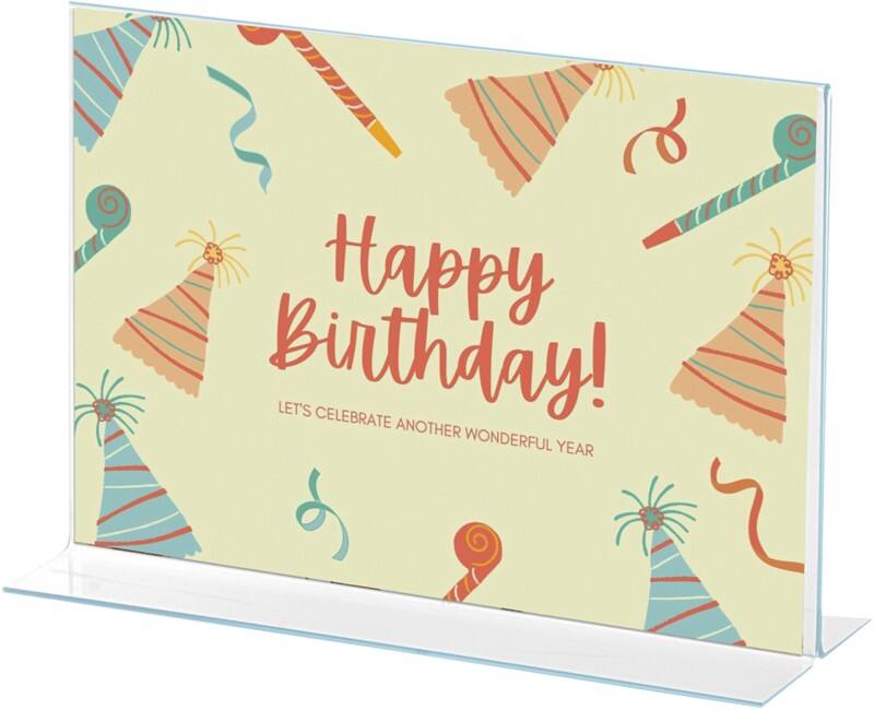 Archivo 2000 Tischaufsteller A5 quer T-Form 21 (B) x 6,5 (T) x 15,5 (H) cm Transparent