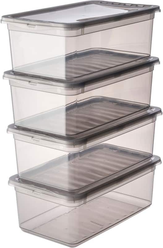 keeeper Kunststoff Aufbewahrungsbox 5,6 L Mit Deckel Grau 19,5 x 33 x 22 cm