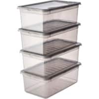 keeeper Kunststoff Aufbewahrungsbox 5,6 L Mit Deckel Grau 19,5 x 33 x 22 cm