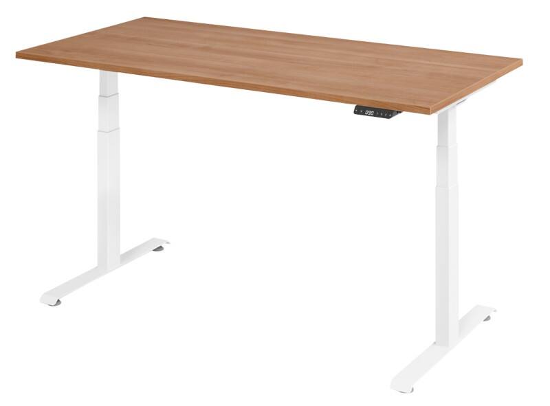 Sitz-Stehschreibtisch VLXK6516/N/W Braun, Weiss 1’600 x 800 x 1’295 mm