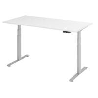 Bureau assis-debout VLXK65 Hauteur ajustable électriquement Blanc C-Pied 1600 (L) x 800 (P) x 1295 (H) mm Acier, Aggloméré