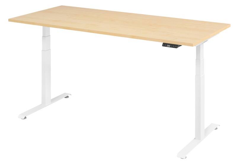 Bureau assis-debout Hauteur ajustable électriquement Érable T-Pied 1800 (l) x 800 (p) x 1295 (h) mm Bois, Métal