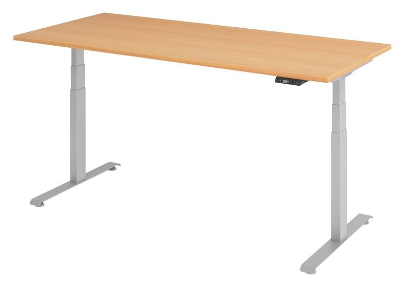 VLXK65 Elektrisch Höhenverstellbar Sitz-Stehschreibtisch Buche C-Fuß 1.800 (B) x 800 (T) x 1.295 (H) mm Spanplatte, Stahl