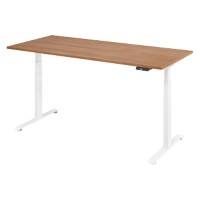 Bureau assis-debout VLXK65 Hauteur ajustable électriquement Noyer C-Pied 1800 (L) x 800 (P) x 1295 (H) mm Acier, Aggloméré