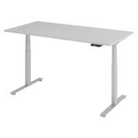 Bureau assis-debout VLXK6516/5/S Blanc, gris 1600 x 800 x 1295 mm