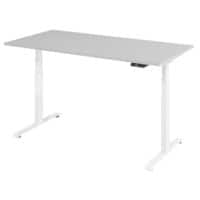 Bureau assis-debout VLXK6516/5/W Blanc, gris 1600 x 800 x 1295 mm