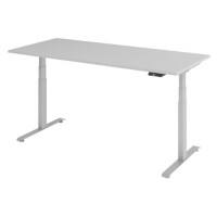 Bureau assis-debout VLXK65 Hauteur ajustable électriquement Gris C-Pied 1800 (L) x 800 (P) x 1295 (H) mm Acier, Aggloméré