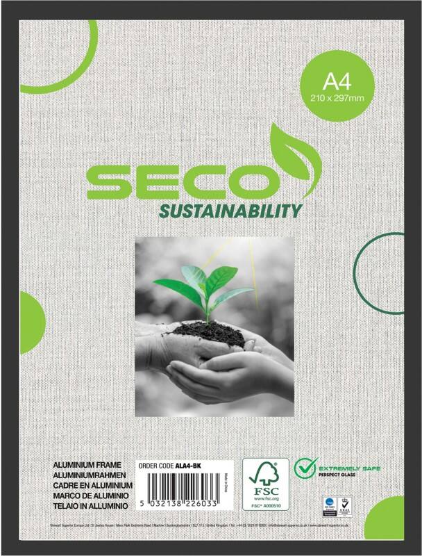Cadre photo Seco A4 Noir ALA4-VK 22 (L) x 2,1 (P) x 43 (H) cm ALA4-BK