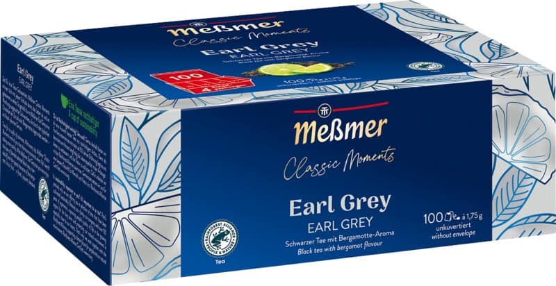 Sachets de thé Meßmer Classic Moments Earl Grey 100 unités de 1,75 g