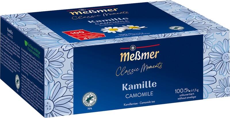 Sachets de thé Meßmer Classic Moments Camomille 100 unités de 1,5 g