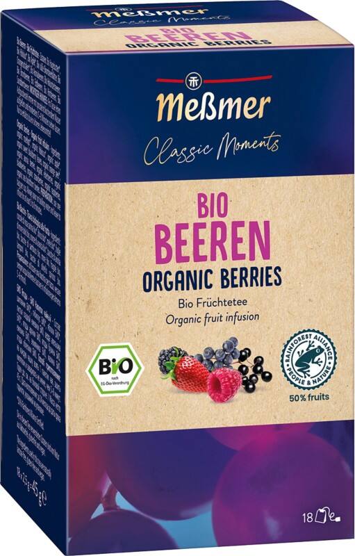Sachets de thé Fruits Meßmer Classic Moments BIO Assortiment 18 Unités de 2.5 g