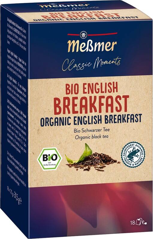 Sachets de thé English Breakfast Meßmer Classic Moments BIO 18 Unités de 1.75 g