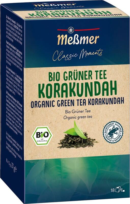 Thé vert Meßmer Classic Moments BIO Korakundah 18 Unités de 1.5 g