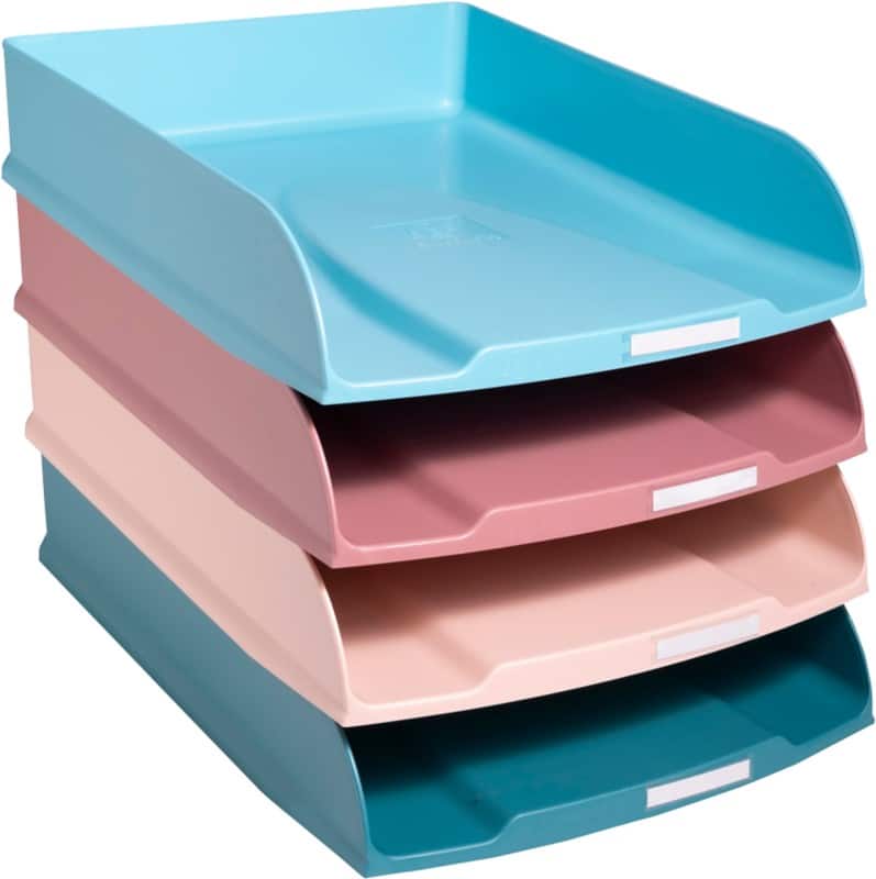 Corbeille à courrier Exacompta Skandi Empilable A4 Maxi Assortiment 4 unités