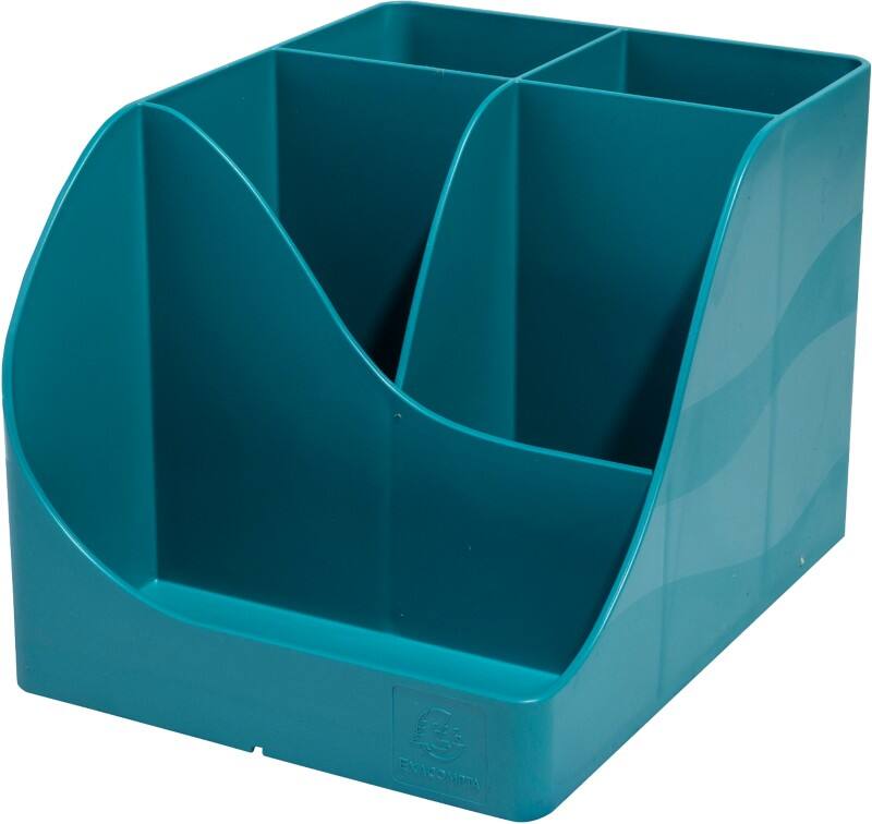 Organiseur de bureau Exacompta Skandi Pen Wave 5 compartiments PS (Polystyrène) Bleu pacifique