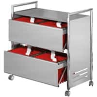 Chariot de classement Kerkmann Non Verrouillable Argenté 14313214