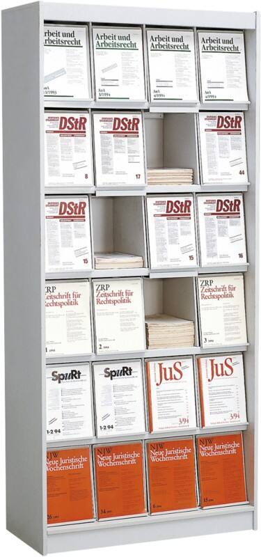 Présentoir à brochures Kerkmann 22 x 30 cm Gris 49379011 970 (L) x 420 (P) x 2200 (H) mm