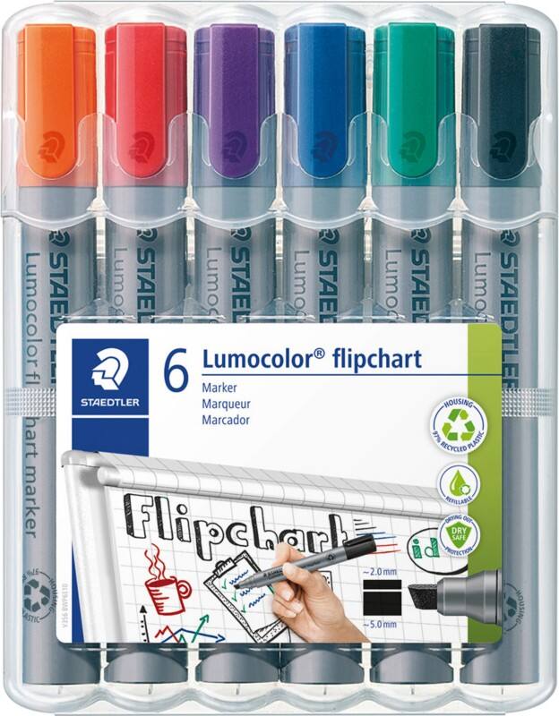 STAEDTLER Lumocolor Flipchart-Marker Nachfüllbar 6 Stück