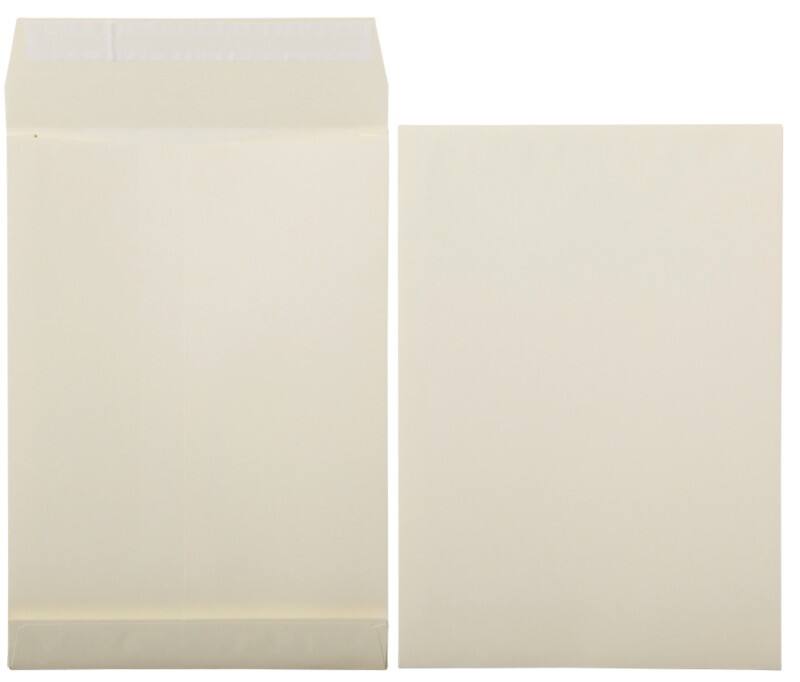 Pochettes à soufflet Viking Bande adhésive Crème 262 (l) x 371 (h) mm Sans Fenêtre 170 g/m² 125 unités