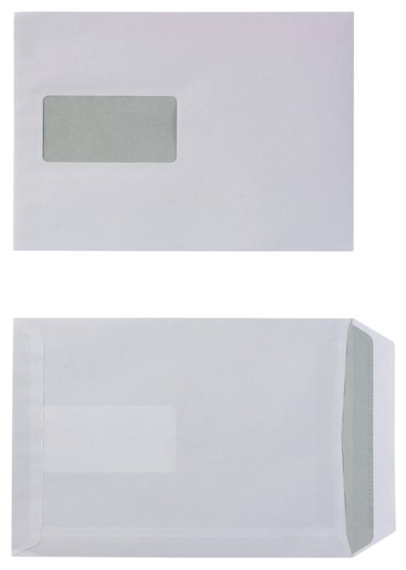Enveloppes professionnelles Viking Avec fenêtre C5 229 (l) x 162 (h) mm Autocollante Blanc 90 g/m² 50 unités