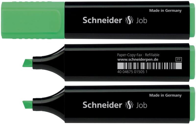Schneider 1504 Textmarker Grün 90% Recycelt Keilspitze 1 - 5 mm Nachfüllbar