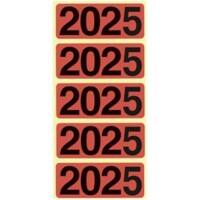 Bene Selbstklebende Jahresetiketten 2025 Rot 48 x 19 mm 100 Stück
