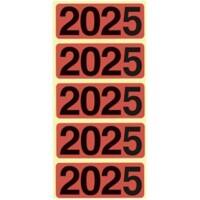 Bene Selbstklebende Jahresetiketten 2025 Rot 48 x 19 mm 100 Stück