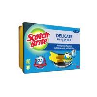 Éponge à récurer Scotch-Brite Delicate Protection des ongles 13,4 x 4,6 x 8,9 cm Bleu, jaune 2 unités