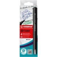 Stylo-feutre STABILO dr!ver 0,8 mm Fin Multicolore EO1089/4-01 4 Unités