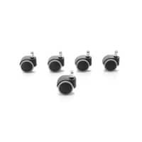 Roulettes Viking Realspace Theo Sol dur Gris, noir 54 x 50 mm 5 Unités