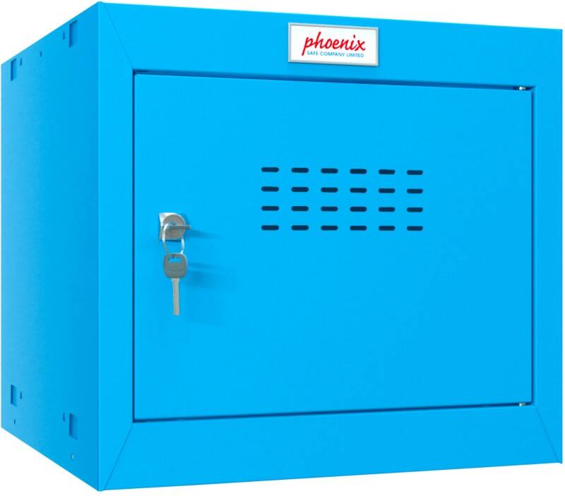 Casier Phoenix Acier 1 porte Serrure à clé 400 x 400 x 365 mm Bleu