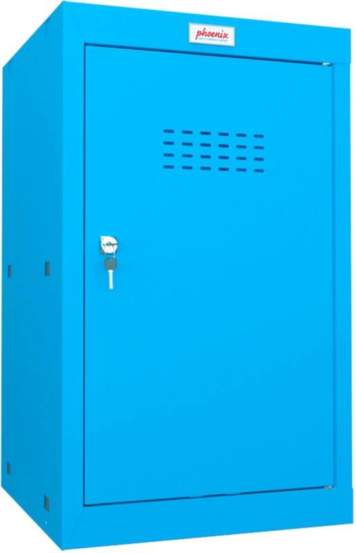 Casier Phoenix Acier 1 porte Serrure à clé 400 x 400 x 665 mm Bleu