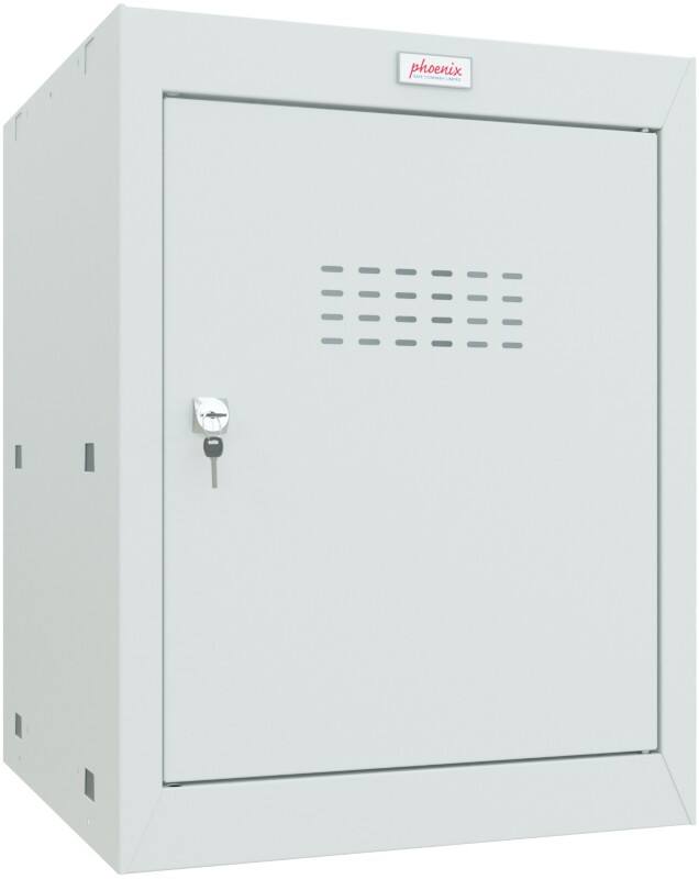 Casier Phoenix Acier 1 porte Serrure à clé 400 x 400 x 520 mm Gris