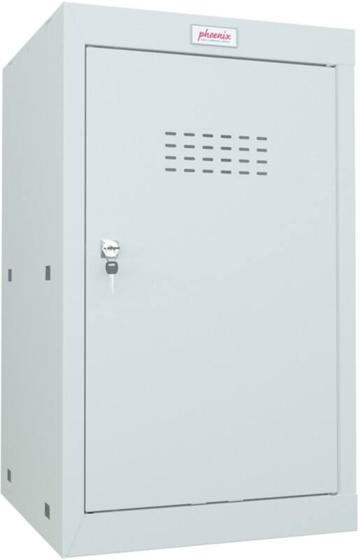 Casier Phoenix Acier 1 porte Serrure à clé 400 x 400 x 665 mm Gris