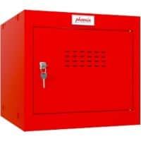 Casier Phoenix Acier 1 porte Serrure à clé 400 x 400 x 365 mm Rouge