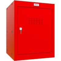 Casier Phoenix Acier 1 porte Serrure à clé 400 x 400 x 520 mm Rouge