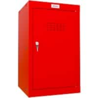 Casier Phoenix Acier 1 porte Serrure à clé 400 x 400 x 665 mm Rouge