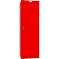 Casier Phoenix Acier 1 porte Serrure à clé 400 x 400 x 1265 mm Rouge