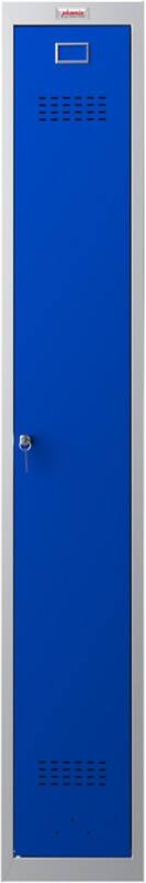 Casier Phoenix Personal Lockers Acier 1 porte Serrure à clé 300 x 500 x 1830 mm Bleu, gris