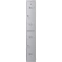 Casier Phoenix Personal Lockers Acier 2 portes Serrure à clé 300 x 500 x 1830 mm Gris