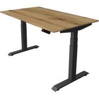 Kerkmann Elektronisch Höhenverstellbar Sitz-Stehschreibtisch Eiche T-Fuß 1.400 (B) x 800 (T) x 1.290 (H) mm Metall, Holz