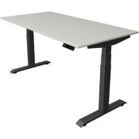 Kerkmann Elektronisch Höhenverstellbar Sitz-Stehschreibtisch Hellgrau T-Fuß 1.600 (B) x 800 (T) x 1.290 (H) mm Metall, Holz