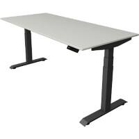 Kerkmann Elektronisch Höhenverstellbar Sitz-Stehschreibtisch Hellgrau T-Fuß 1.800 (B) x 800 (T) x 1.290 (H) mm Metall, Holz
