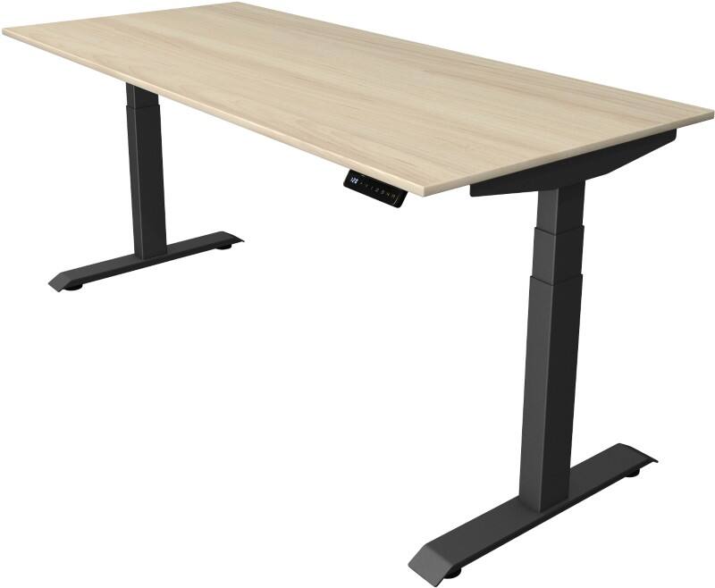 Kerkmann Elektronisch Höhenverstellbar Sitz-Stehschreibtisch Ahorn T-Fuß 1.800 (B) x 800 (T) x 1.290 (H) mm Metall, Holz