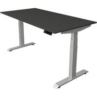 Bureau assis-debout Kerkmann Hauteur ajustable électriquement Anthracite Piètement en T 0 tiroirs 0 caissons 1600 (l) x 800 (p) x 1290 (h) mm Bois, métal
