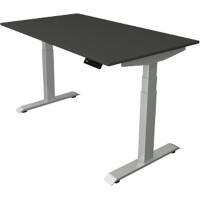 Bureau assis-debout Kerkmann Hauteur ajustable électriquement Anthracite Piètement en T 0 tiroirs 0 caissons 1400 (l) x 800 (p) x 1290 (h) mm Bois, métal