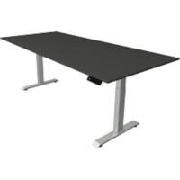 Bureau assis-debout Kerkmann Hauteur ajustable électriquement Anthracite Piètement en T 0 tiroirs 0 caissons 2250 (l) x 1000 (p) x 1290 (h) mm Bois, métal