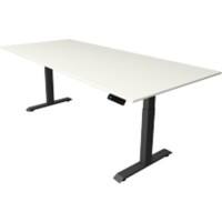 Kerkmann Elektronisch Höhenverstellbar Sitz-Stehschreibtisch Weiß T-Fuß 2.250 (B) x 1.000 (T) x 1.290 (H) mm Metall, Holz