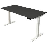 Kerkmann Elektronisch Höhenverstellbar Sitz-Stehschreibtisch Anthrazit T-Fuß 1.600 (B) x 800 (T) x 1.290 (H) mm Metall, Holz